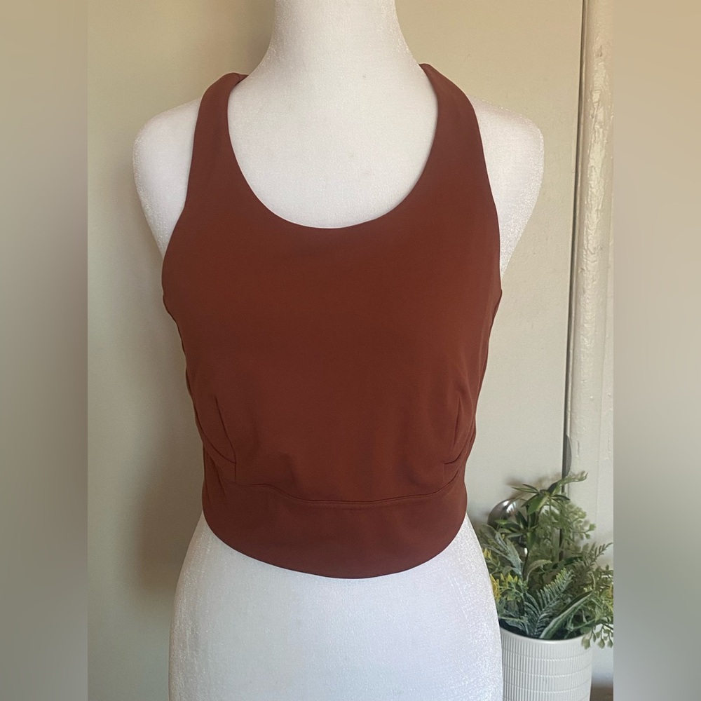Lululemon Rust Sleeveless Crop‎ Top women size 14